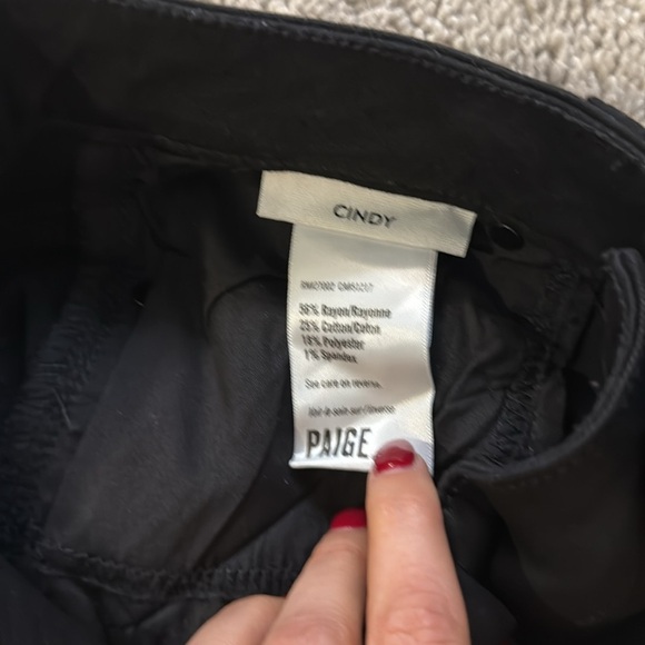 PAIGE Coated Cindy Jeans | Size 25 | Black Fog Luxe Coating - Picture 7 of 9